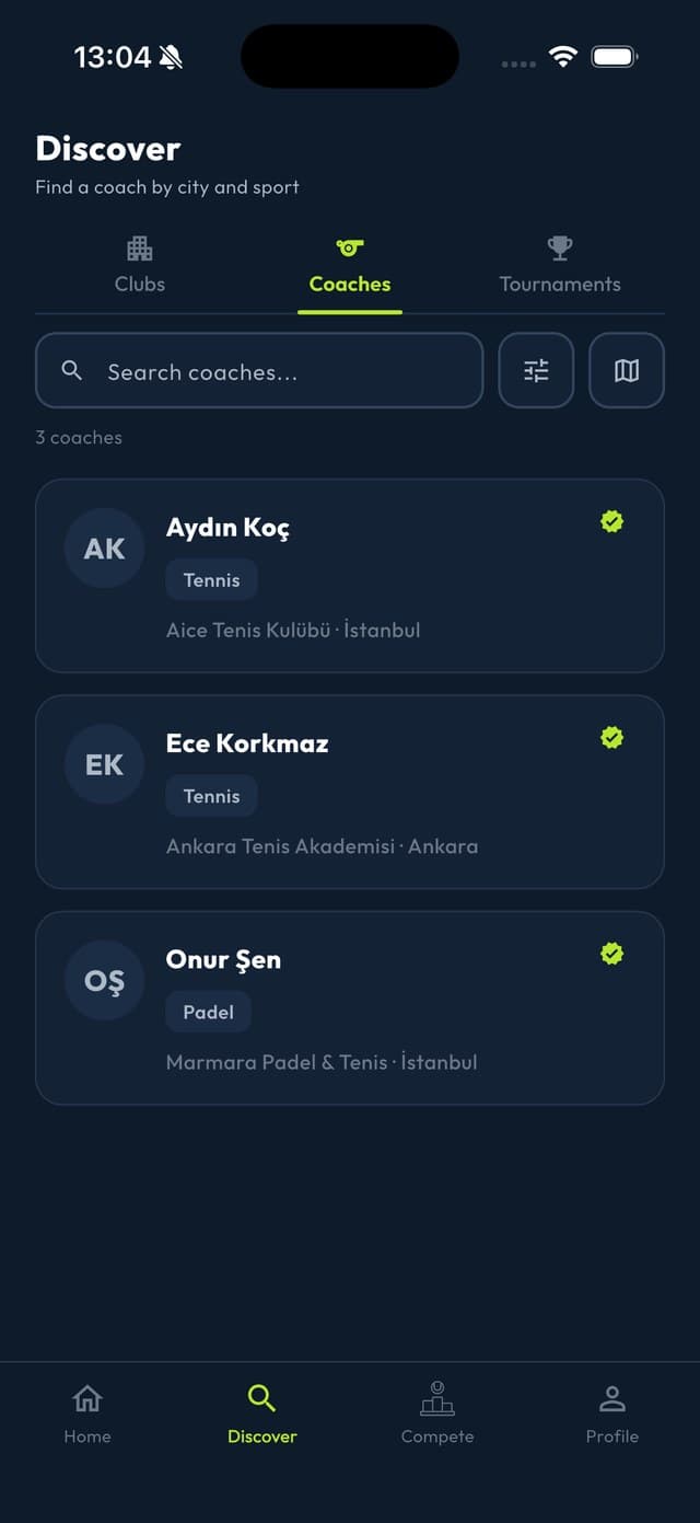 Pantalla de la app Aice Club: Mejora con el entrenador adecuado